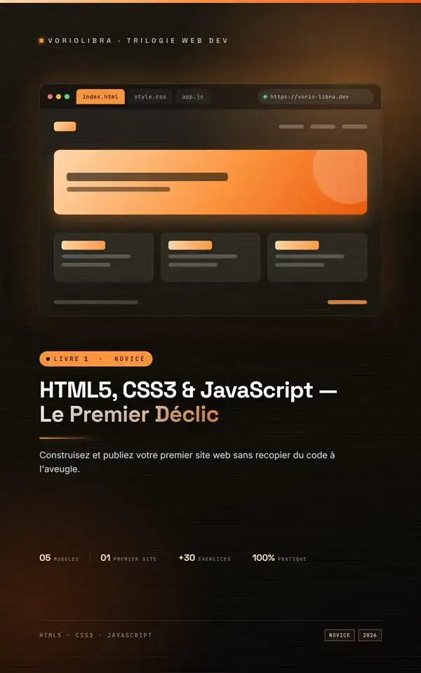 Couverture HTML5, CSS3 & JavaScript : Le Premier Déclic